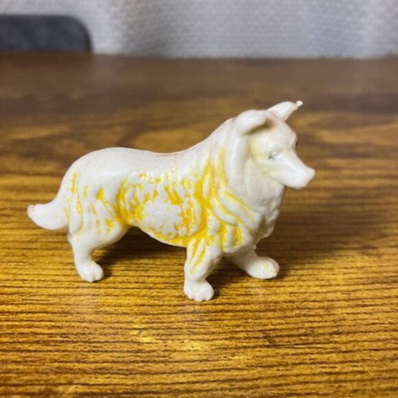 Rare 1950's‎ Shepard Dog Figurine/Toy Made in Hong Kong 1.25" Hard Plastic - Picture 1 of 4
